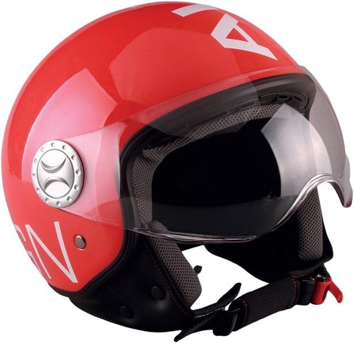 Casco moto design rosso - casco,
