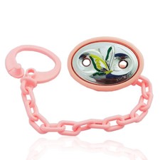 Spilla pinza portaciuccio rosa