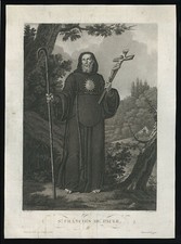 santino incisione 1800 S.FRANCESCO DI PAOLA
