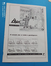 PUBBLICITA' 1958    NO VESPA  PIAGGIO  APE VARI MODELLI FURGONE WERBUNG ADVERT