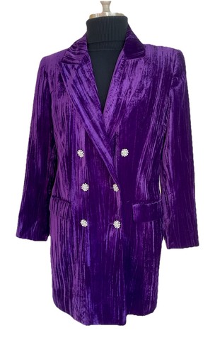 Blazer velluto viola zara - viola,