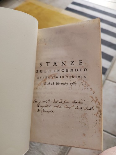 Libro incendio venezia 1789 - libro,