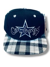 Cappello snapback vintage Dallas Cowboys Annco usato a quadri anni 90 raro