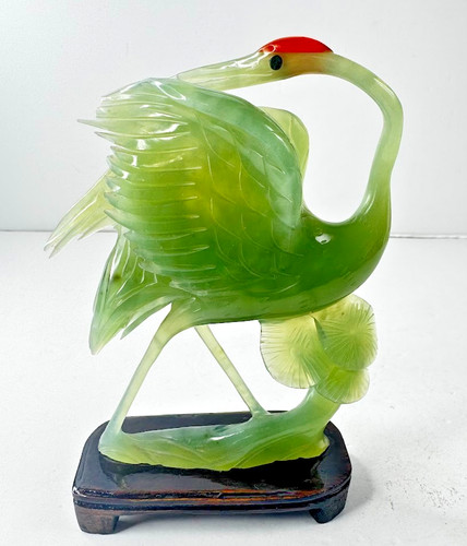 Statuina uccellino gru corona