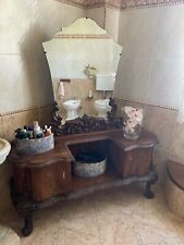 toiletta antica dell’800 - in legno di noce - 