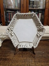 Piatto Esagonale A Treccia 1945 Bassano sec. XX ceramic Plat M9 ^