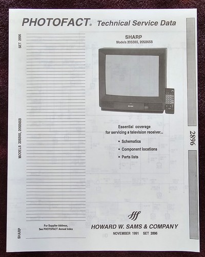 Sam photofact 2896 manuale - manuale, di