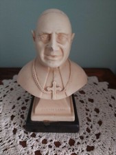 ANTICA STATUA SCULTURA PAPA GIOVANNI XXIII RONCALLI IL PAPA BUONO BUSTO FIRMATO
