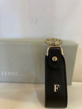 PORTACHIAVI FERRE' MILANO UOMO VERA PELLE REGALO NERO