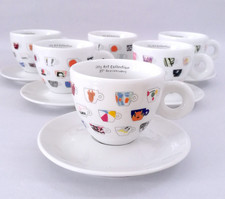 6 Tazze ILLY cups cappuccino Robert Wilson 25 years Illy art collection 2017 bar