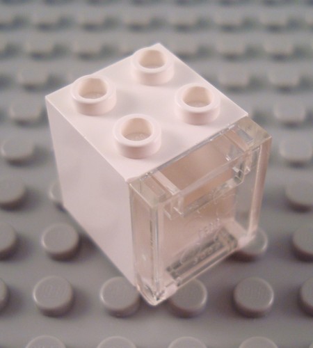 Lego contenitore bianco 2x2x2 - lego,