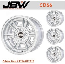 7x13 Ruote JBW CD66 4x98 PCD Set di 4 Argento
