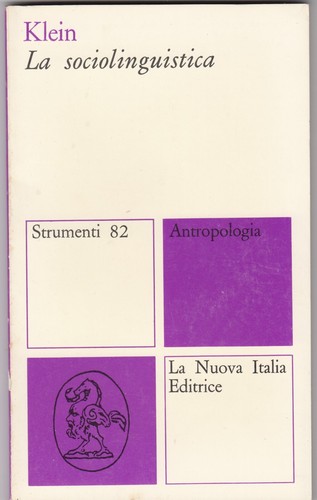 Sociolinguistica klein la - la, klein.