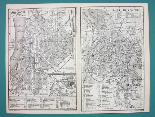 1884 mappa baedeker germania - 1884,