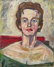 Dipinto A Olio Ritratto Donna