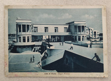 cartolina ostia lido di roma bagni plinius viaggiata 1953 formato grande