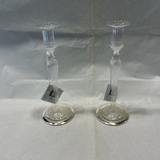 Coppia di candelieri in vetro