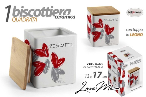 Biscottiera ceramica ermetico - biscottiera,