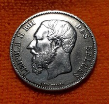 BELGIO 5 FRANCHI LEOPOLDO I°