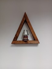 Mensola rustica da parete triangolare unica - mensola in legno - mensola fatta a mano