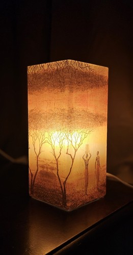 Lampada tavolo arancione - tavolo,