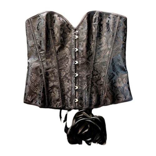 Corsetto overbust nero acciaio - corsetto,
