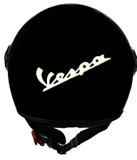 CASCO BHR 800 NERO LUCIDO METALLIZZATO CON STAMPA IN VINILE BIANCO SCRITTA VESPA