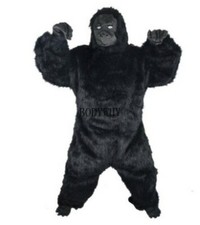 Pelliccia nera gorilla mascotte costume tute cosplay festa vestito abiti carnevale