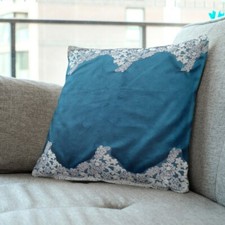 Cuscino Arredo Velluto Verde