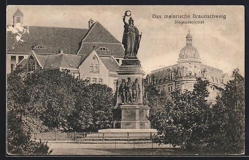 Cartolina brunswick monumento - brunswick,,