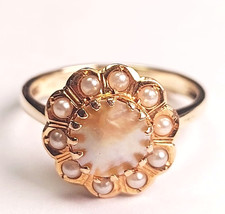 Anello con madreperla e