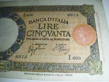 Banconota Lire 50 Lupa