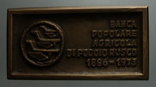 Medaglia banca popolare - banca,