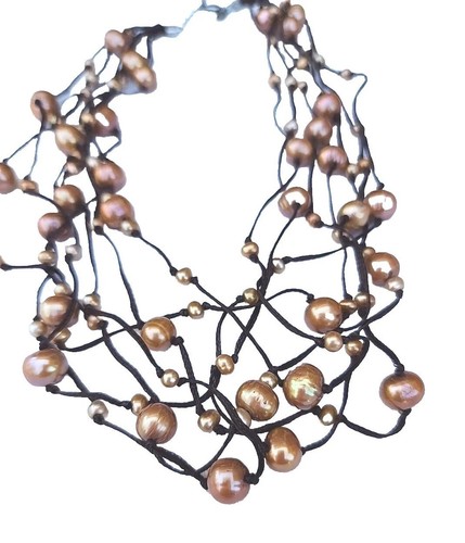 Collana multifilo perle - 17",