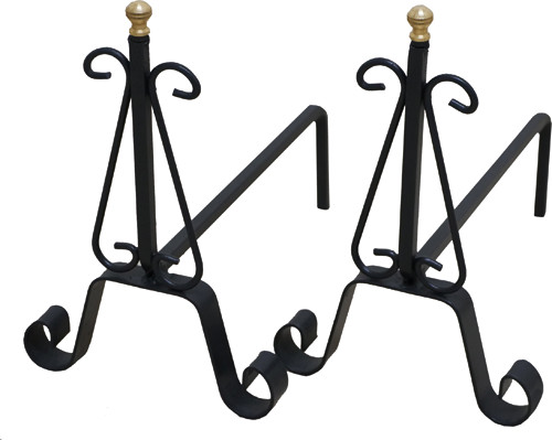 Alari ferro battuto 2pz - in,