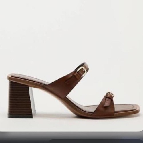 Zara brown leather sandals