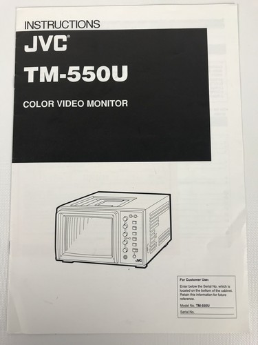 Jvc 550u monitor video - jvc, tm-550u