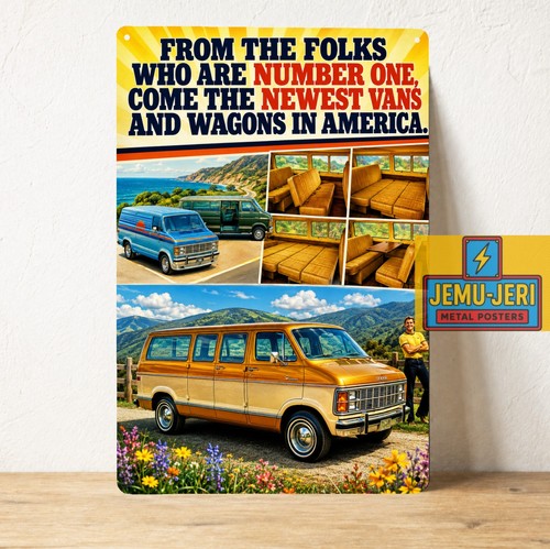 Vintage dodge ram van wagon - vintage, ad