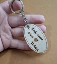 "TI AMO" PORTACHIAVI in LEGNO