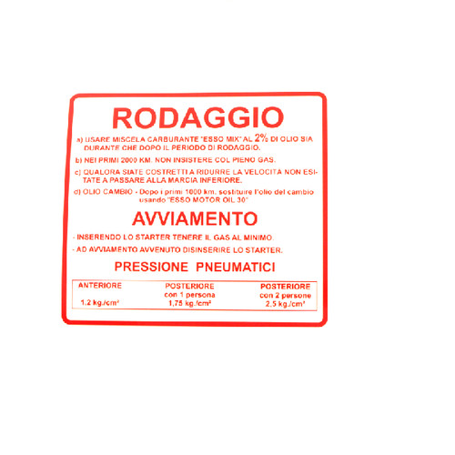 Adesivo per piaggio - per, vespa