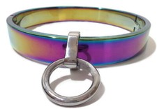 Collare piatto arcobaleno - , 14"