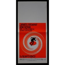 locandina LA DONNA CHE VISSE DUE VOLTE VERTIGO alfred hitchcock stewart B79