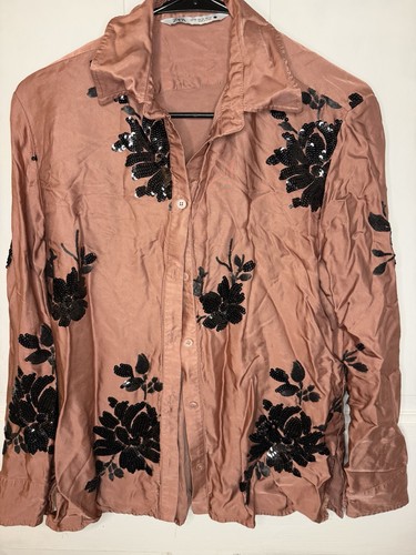 Zara camicia donna rosa - camicia, xs
