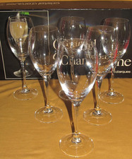 6 Flûtes cristal d'Arques Grand Champagne verres dégustation 25 cl