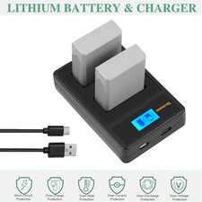 2X Batteria NB-10L per Canon G1X, G3X, G15, G16, SX40 HS, SX50 HS,SX60 HS+Caricabatterie