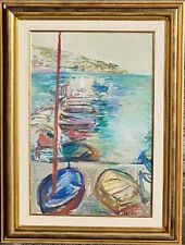 Piero Solavaggione ( Carmagnola TO 1899 - 1979) Sanremo  1967, barche e velieri"