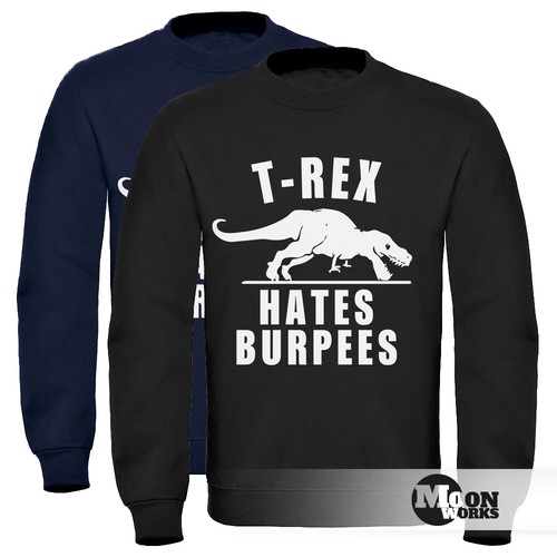 Felpa uomo rex hates burpees - felpa, t-rex