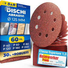 Dischi abrasivi 125mm carta - 60,