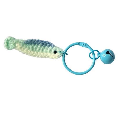 Portachiavi pesce uncinetto - portachiavi,
