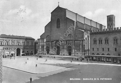 Cartolina bologna basilica - bologna,